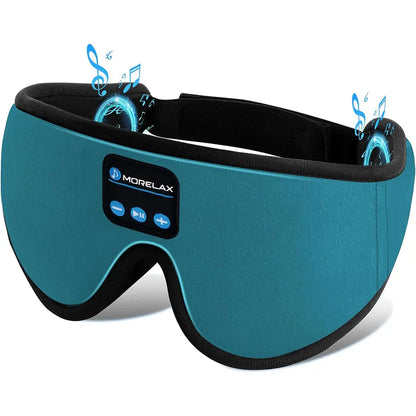 Morelax 3D Memory Foam Bluetooth Sleep Mask with Headphones - Adjustable Wireless Eye Mask for Complete Blackout, HD Stereo Sound, Ideal for Travel and Home Use, Perfect Gift for Adults