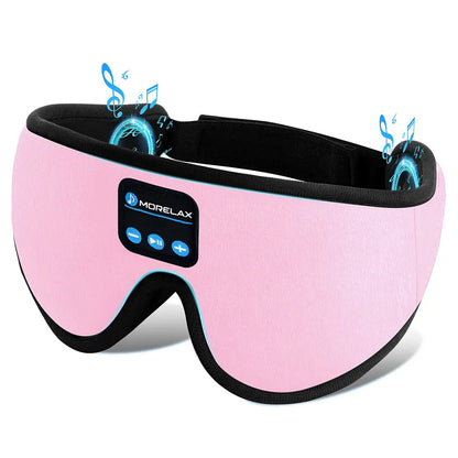 Morelax 3D Memory Foam Bluetooth Sleep Mask with Headphones - Adjustable Wireless Eye Mask for Complete Blackout, HD Stereo Sound, Ideal for Travel and Home Use, Perfect Gift for Adults