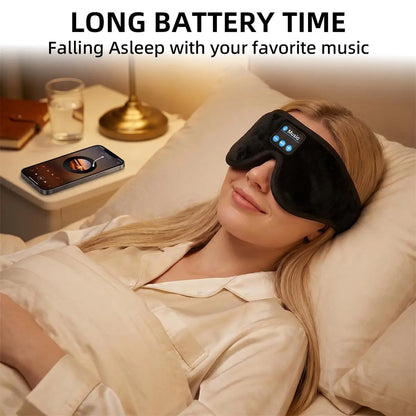 Morelax 3D Memory Foam Bluetooth Sleep Mask with Headphones - Adjustable Wireless Eye Mask for Complete Blackout, HD Stereo Sound, Ideal for Travel and Home Use, Perfect Gift for Adults